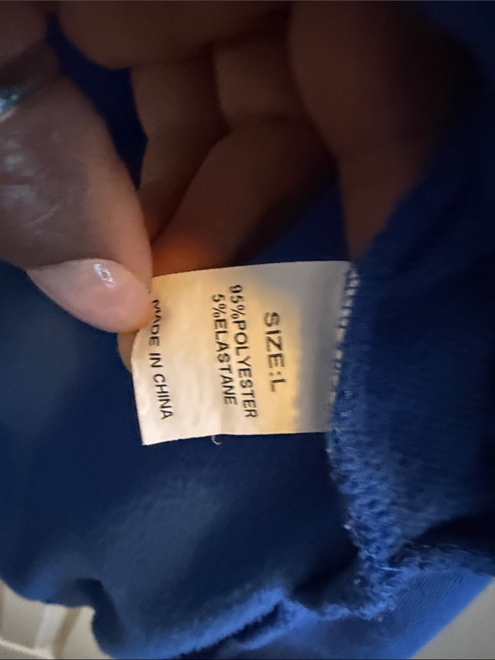 Source Unknown Royal Blue Hoodie with White Drawstrings - Picture 7 of 10